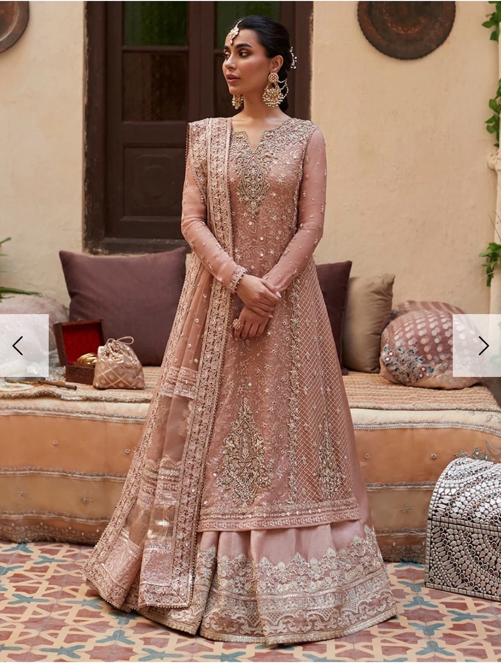 Faiza Saqlain “Zeena” – Preloved | Size XL | Salmon Pink